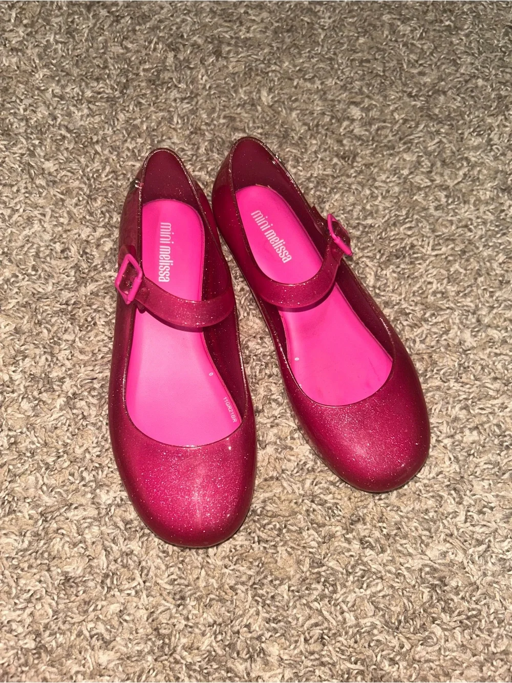 Mini Melissa Sparkly Mary Jane Sandals size 1